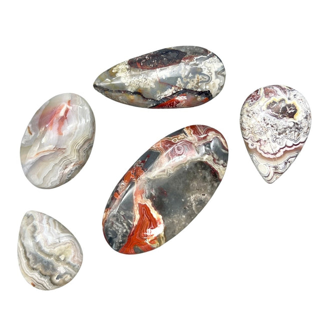 Crazy Lace Agate Cabochons (75 Gram Lot) Jewelry Making Cabs Random Shapes And Sizes