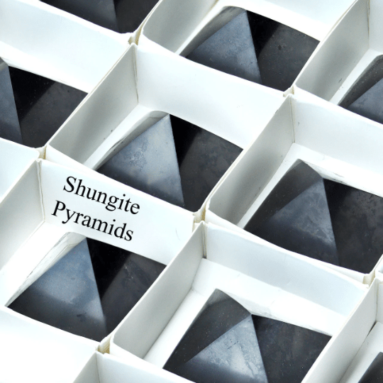 35 Piece Flat - Shungite Pyramid / 25 - 30mm AVGCrystal River Gems