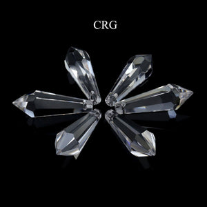Glass Pendulum Prism Point Pendant with Drilled Hole (1.5 Inches) (1 Piece)