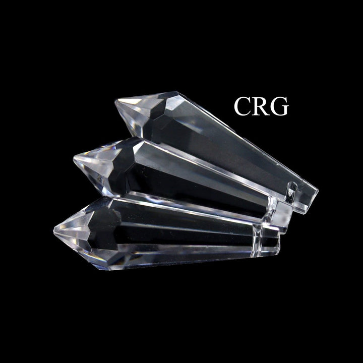 Crystal Pendulum Prism Pendant (1 Piece) Size 1 Inch Clear Jewelry Charm