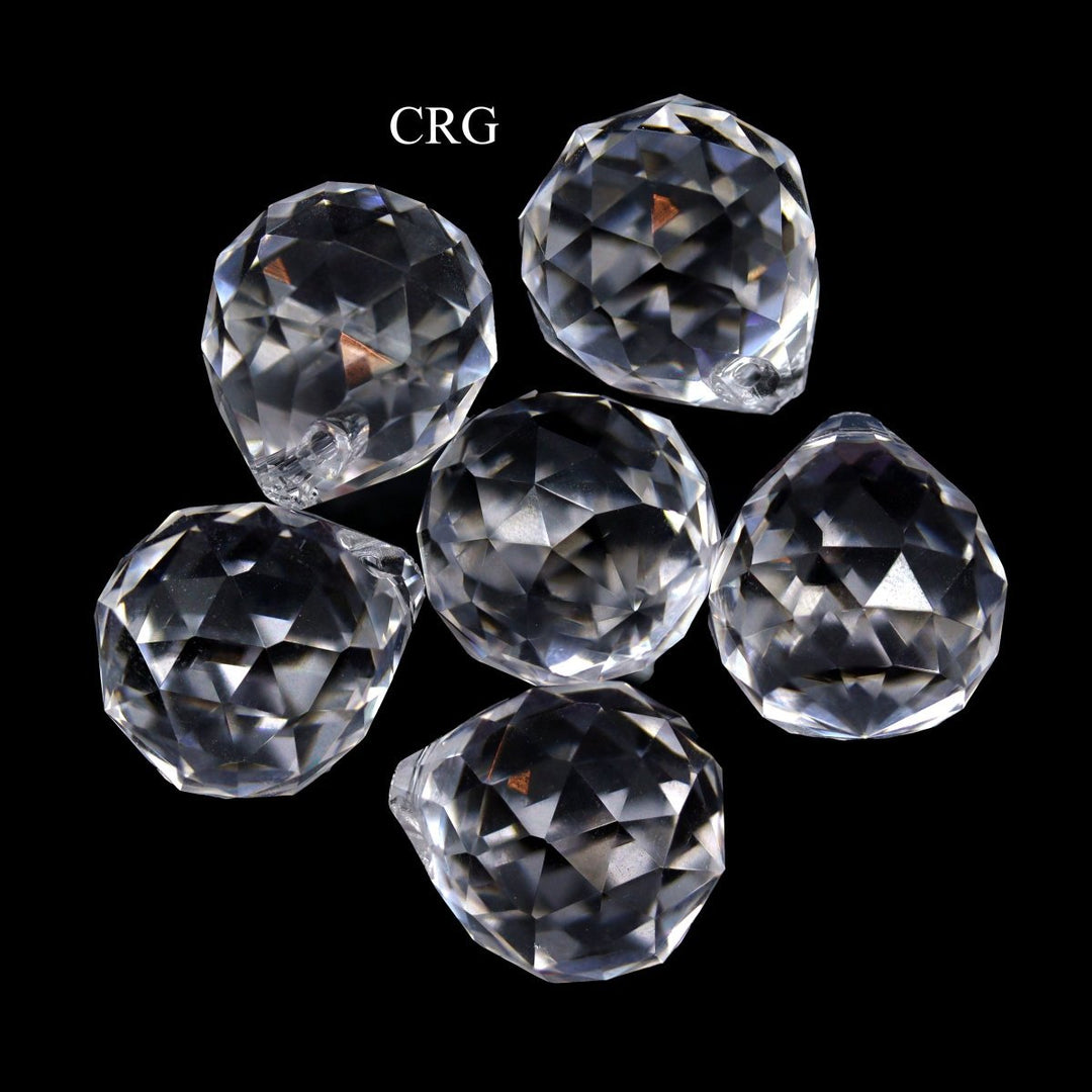 Crystal Prism Round Pendant (1 Piece) Size 1 Inch Gemstone Jewelry Charm