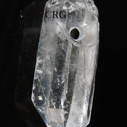 Crystal Quartz Drilled Points (5 Pieces) Size 1 to 1.75 Inches Drilled Crystal Jewelry Points