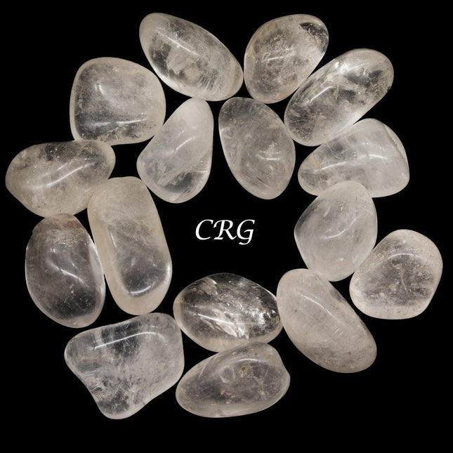 Crystal Quartz Extra Quality Tumbled Pieces (Size 30 to 40 mm) Crystals Minerals Gemstones