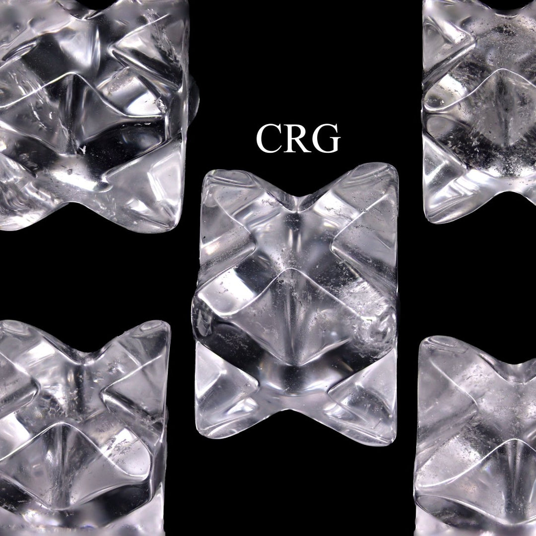 Crystal Quartz Merkabas (5 Pieces) Size 18 mm Small Gemstones MineralsCrystal River Gems