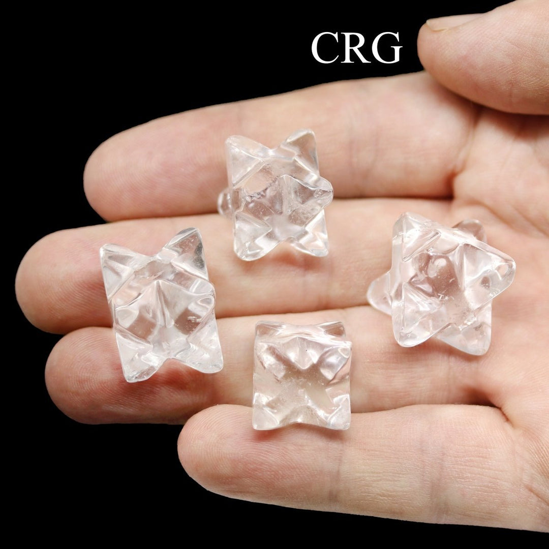 Crystal Quartz Merkabas (5 Pieces) Size 18 mm Small Gemstones MineralsCrystal River Gems