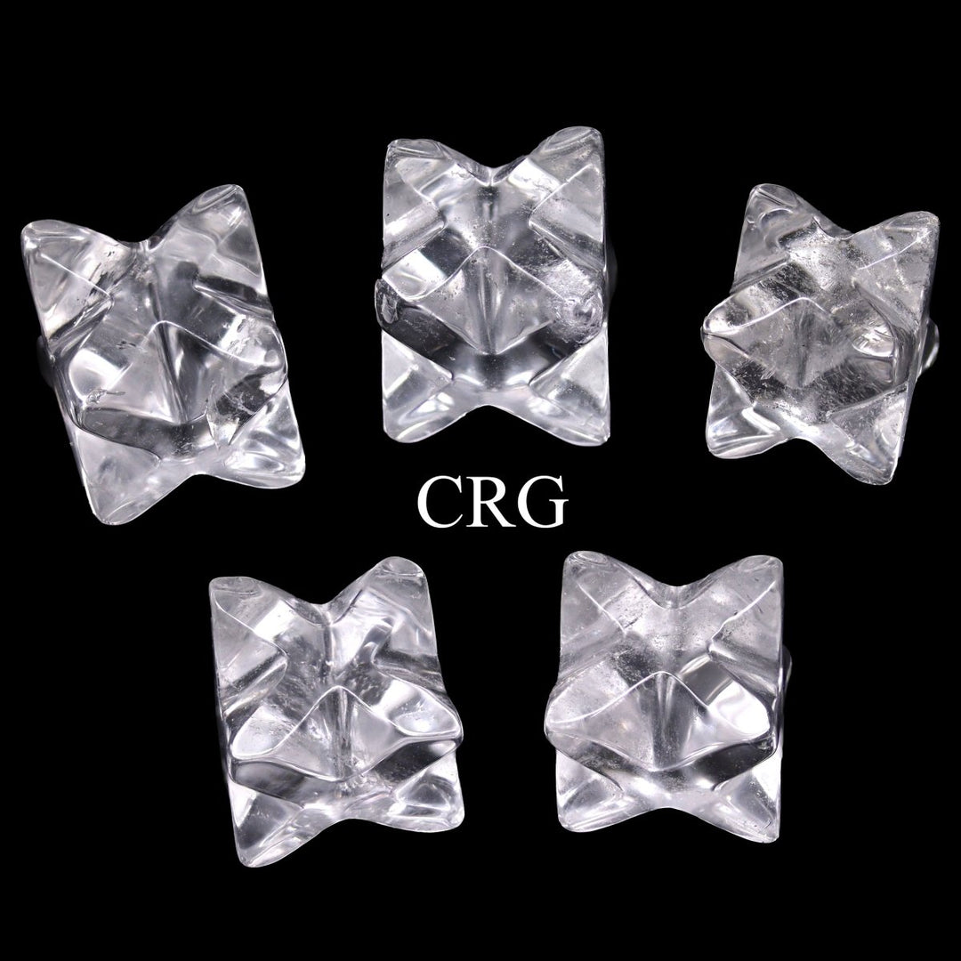 Crystal Quartz Merkabas (5 Pieces) Size 18 mm Small Gemstones MineralsCrystal River Gems