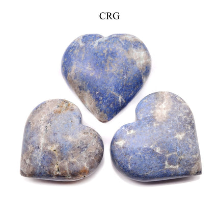 Dumortierite Puffy Heart (1 Piece) Size 50 to 60 mm Polished Crystal Gemstone