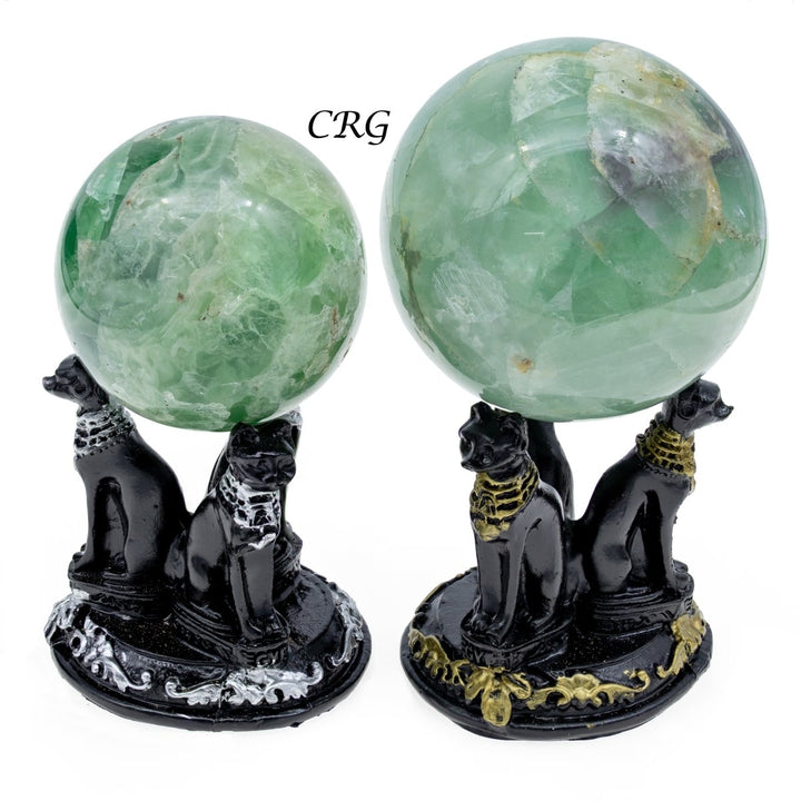 Egyptian Sphynx Sphere Holder Set of 2