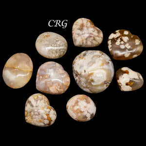 Flower Agate Palm Stones (1.5-3 in) Polished Crystal Gemstone (1 lb)