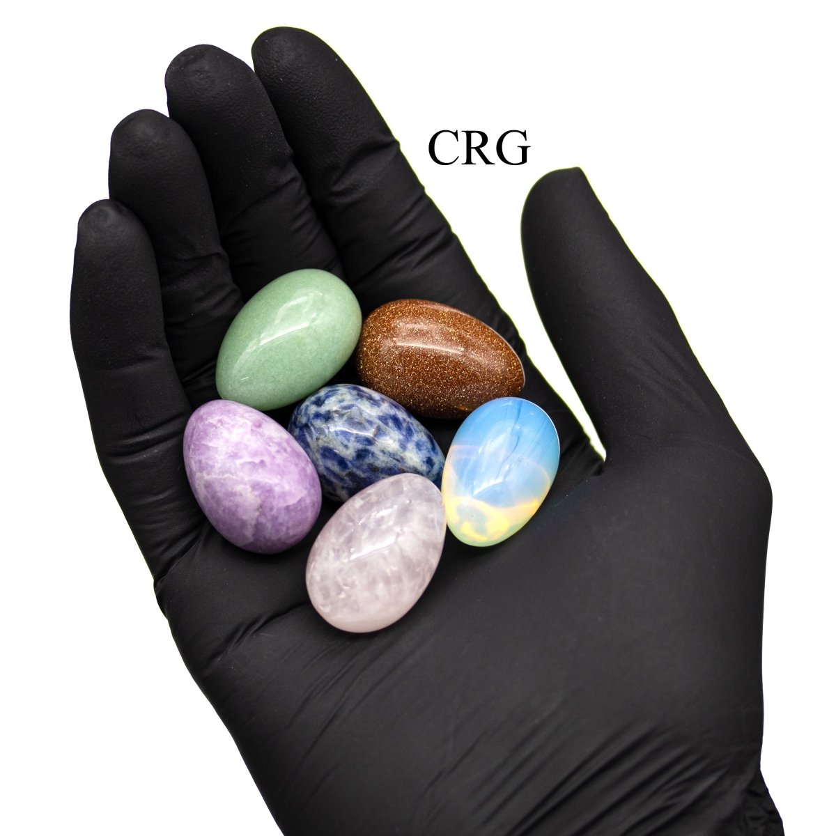 Gemstone Crystal Egg Collection (24 Pieces) Size 3 cm Small Polished ...