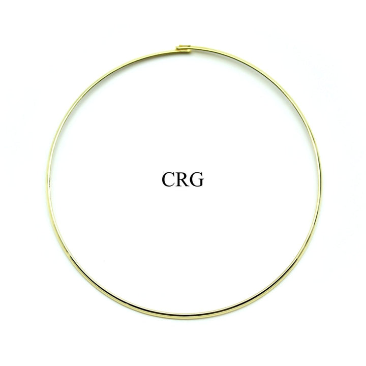 Gold - Plated Choker Hoop Necklace (1 Piece) Size 5.25 Inch Diameter JewelryCrystal River Gems