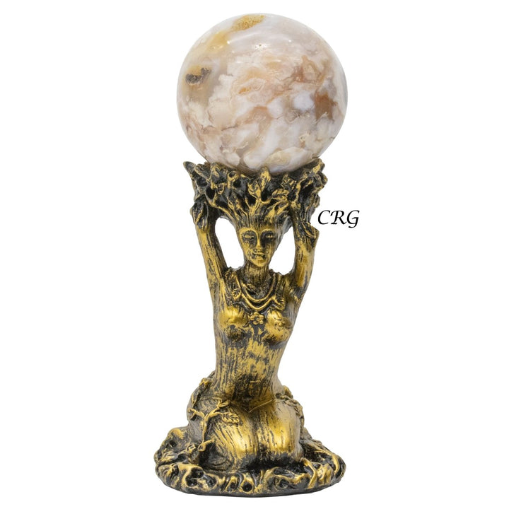 Golden Tree People Sphere Stand Set of 2Crystal River Gems