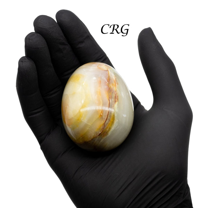 Green Banded Onyx Eggs (2-5 Inches) (1 Kilogram) Large Polished Gemstone Eggs