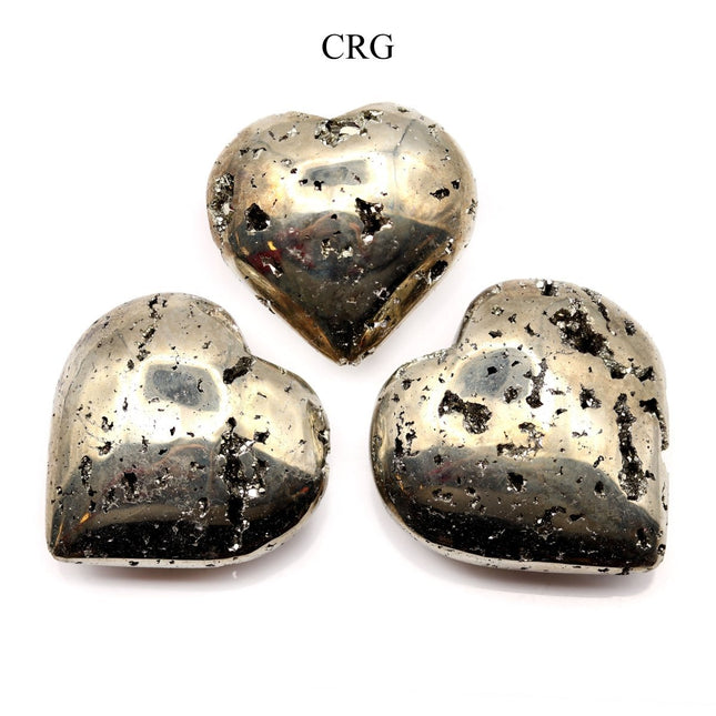 Iron Pyrite Fool's Gold Heart (1 Piece) Size 50 to 60 mm Crystal Gemstone Shape - Crystal River Gems