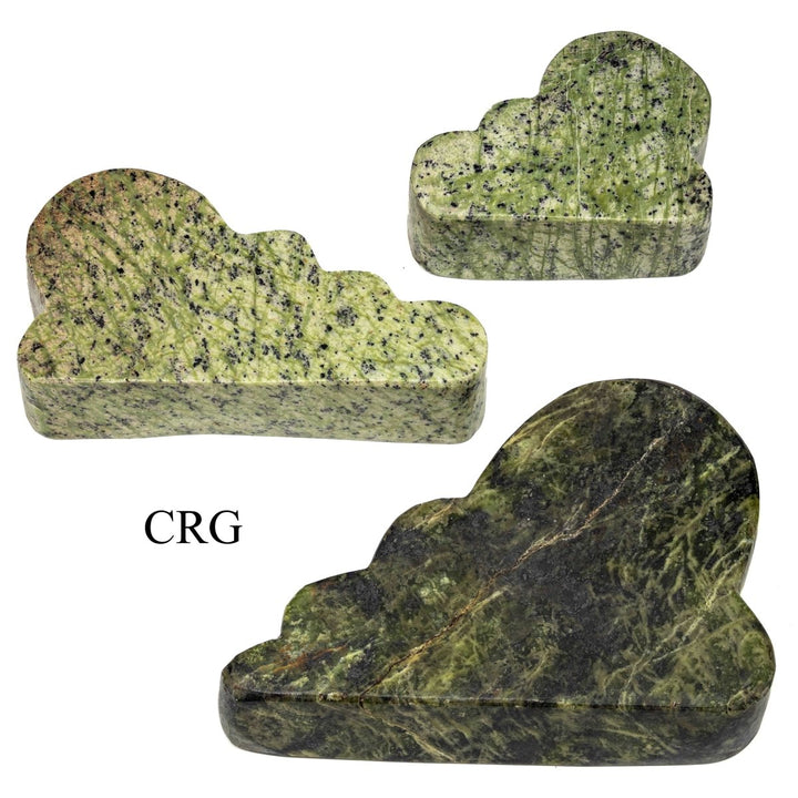 Jungle Green Jade Clouds (1 Kilogram) 1.5 to 3.5 Inches Polished Standing Gemstone Shapes