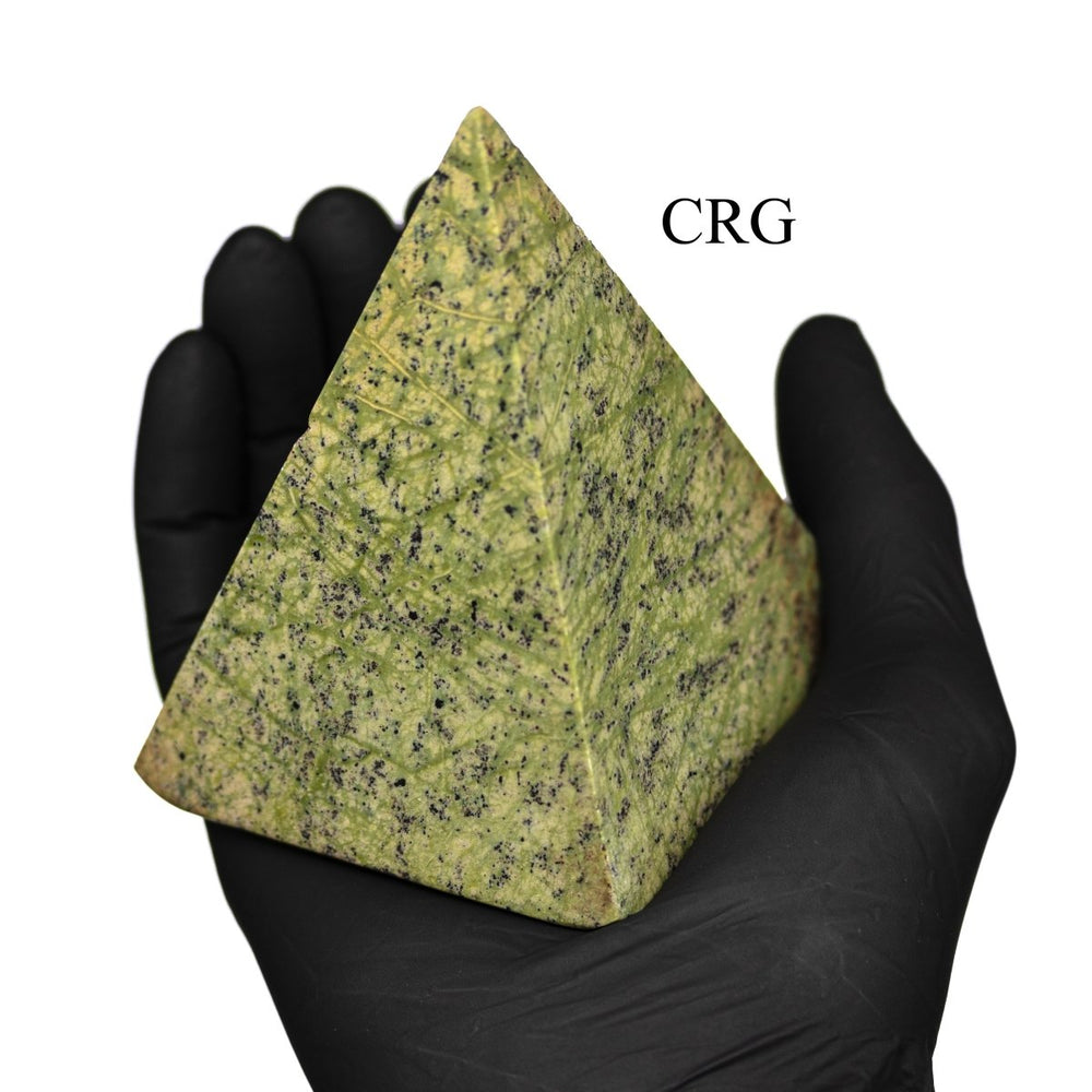 Jungle Green Jade Pyramids (2 Kilograms) Mixed Sizes Wholesale Lot 4-Sided Gemstone