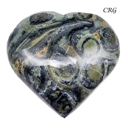 Kambaba Jasper Puffy Heart (1-1.5 in) Polished Gemstone Heart (1 pc) - Crystal River Gems