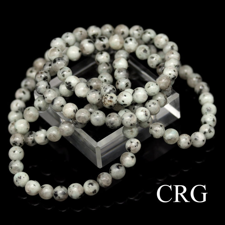 Kiwi Jasper Bracelet (1 Piece) Size 8 mm Crystal Bead Stretch Jewelry
