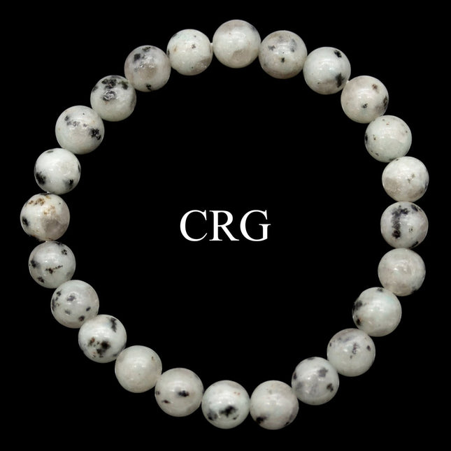Kiwi Jasper Bracelet (1 Piece) Size 8 mm Crystal Bead Stretch Jewelry - Crystal River Gems