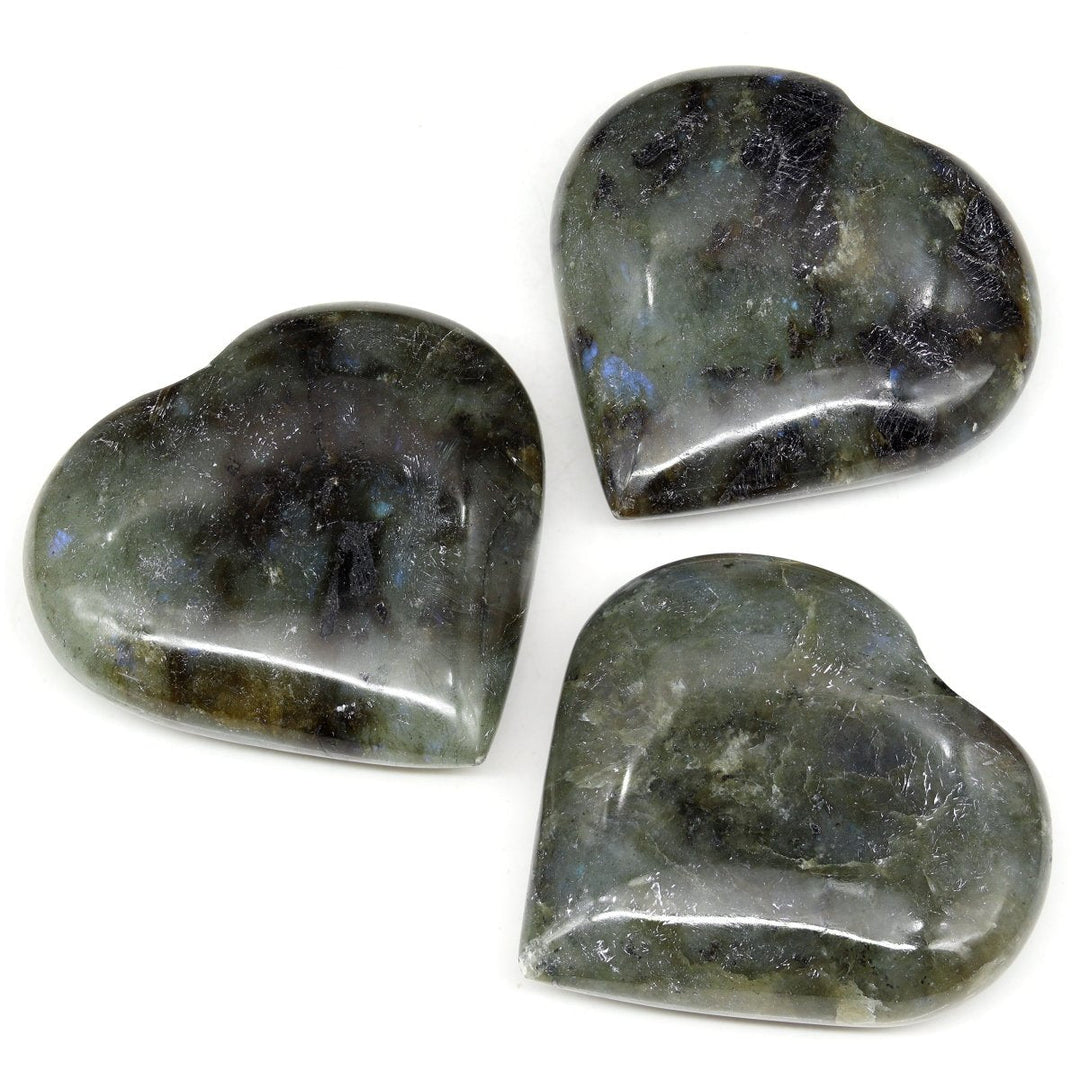 Labradorite Puffy Hearts Labradorite Puffy Hearts