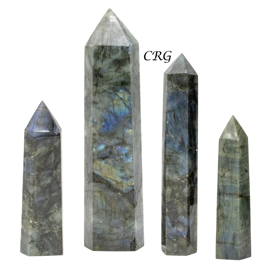 Labradorite Towers Large (1 Piece) Size 8 to 9 Inches High-Flash Gemstone Tower Points