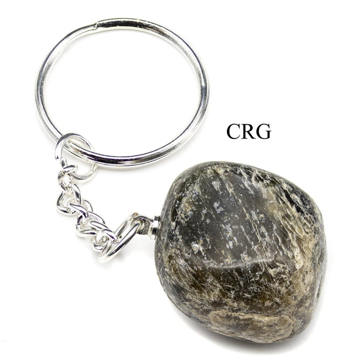 Labradorite Tumbled Gemstone Keychain (5 Pieces) Size 1 to 1.5 Inches Tumbled Crystal