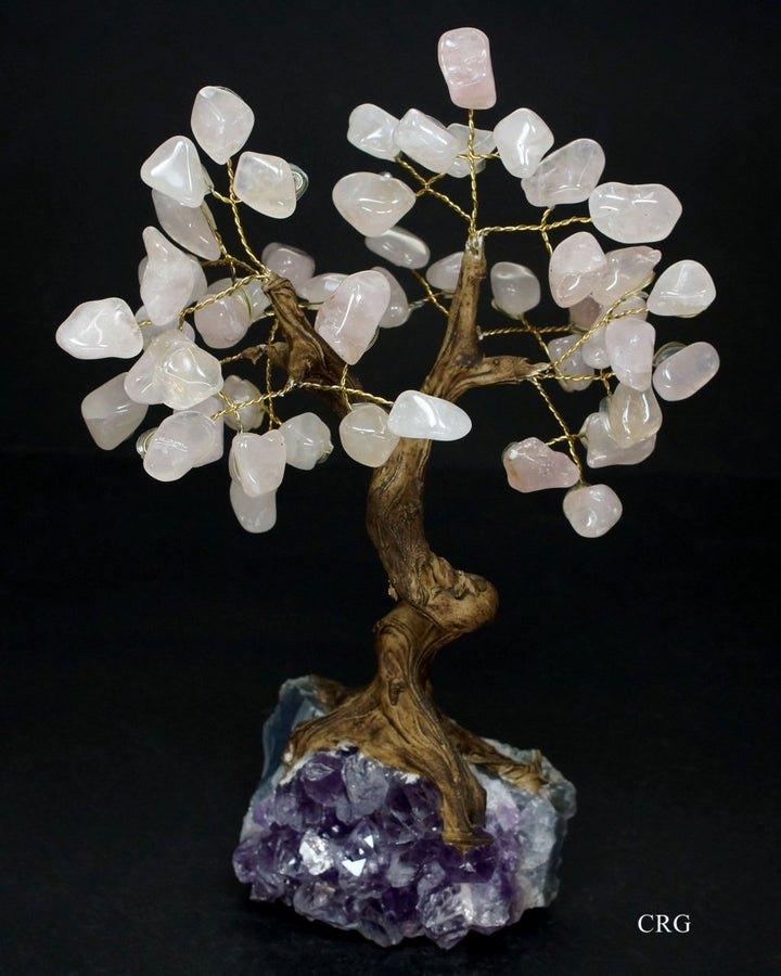 Large Brazilian Rose Quartz Tree w/Crystal Base (5.5" - 6.5")Crystal River Gems