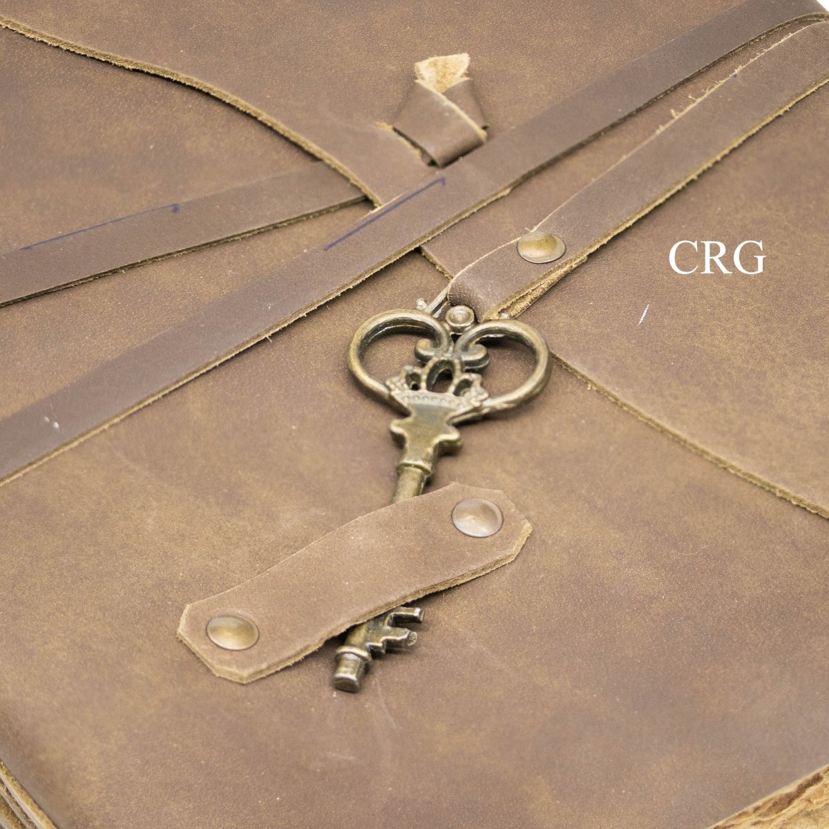 Notebook With Key Leather Notebook with Key (1 Piece) Size 9.8 by 7 Inches Strap Closed ...