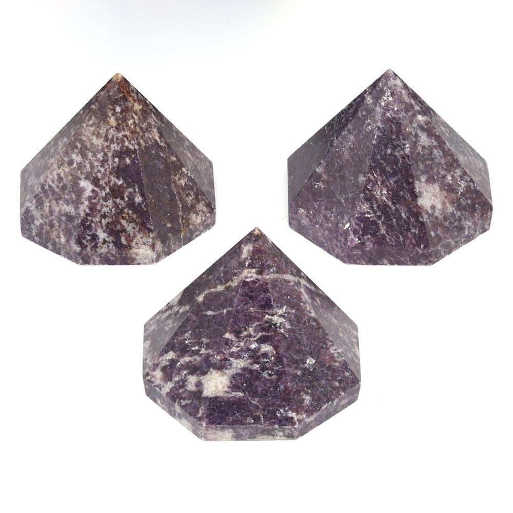 Lepidolite Diamond Point (1 Piece) Size 2 Inches Standing 8-Sided Crystal Gemstone