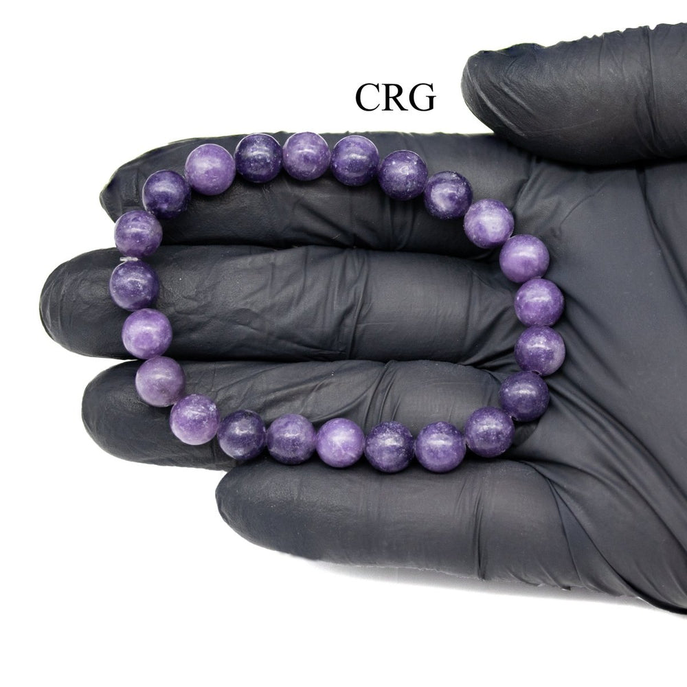 Lepidolite Tumbled Bracelet (1 Piece) Size 8 mm Crystal Bead Stretch Jewelry