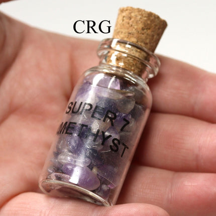 LUCKY SET - Assorted Gemstone Chip Bottles / 15 PC - Crystal River Gems