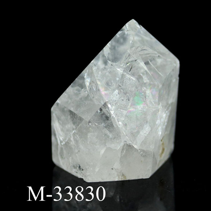 M - 33830 - Crackle Quartz Point w/ Cut Base / 1.7ozCrystal River Gems
