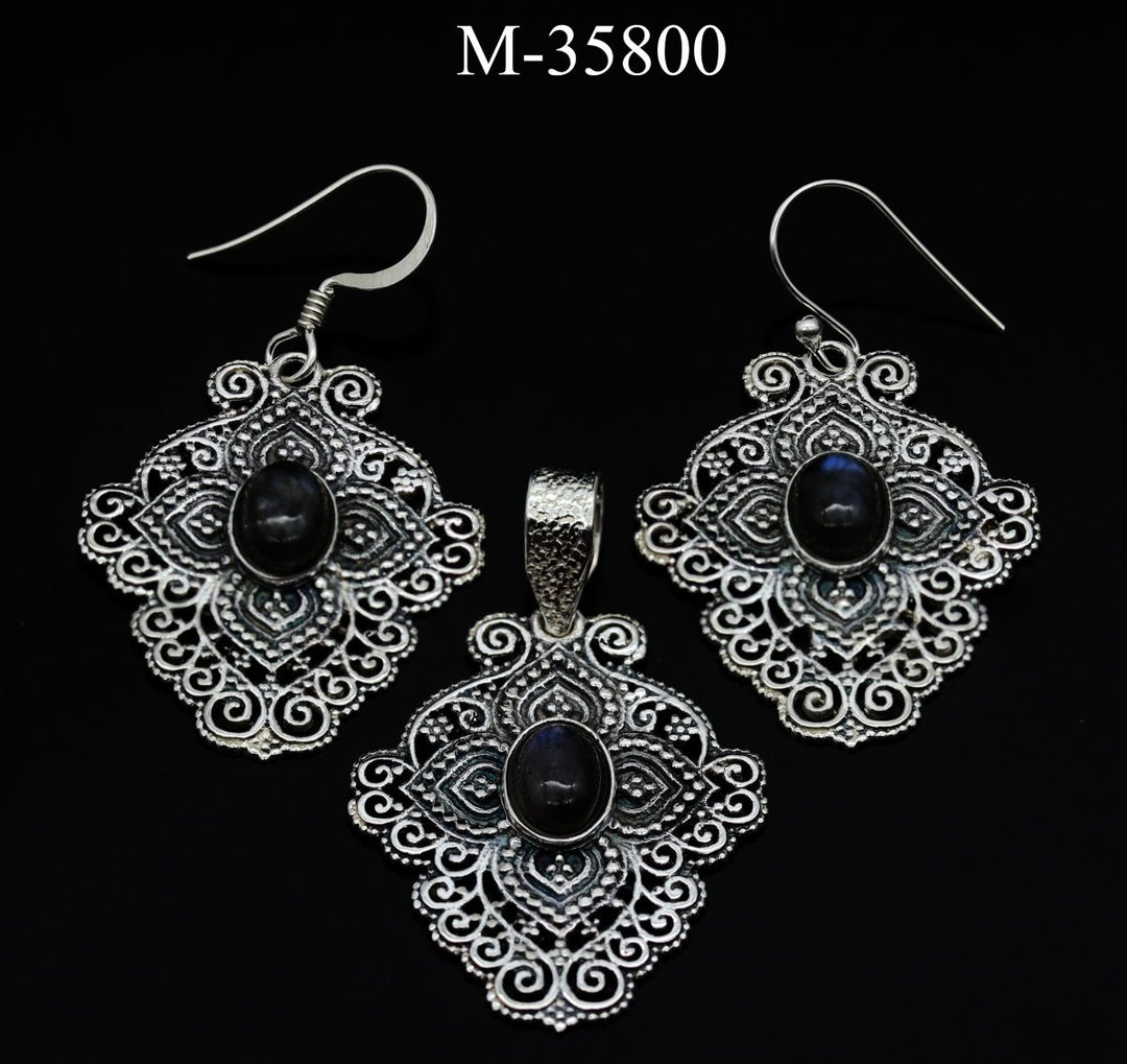 M-35800 - Sterling Silver Labradorite Jewelry / 12.6g