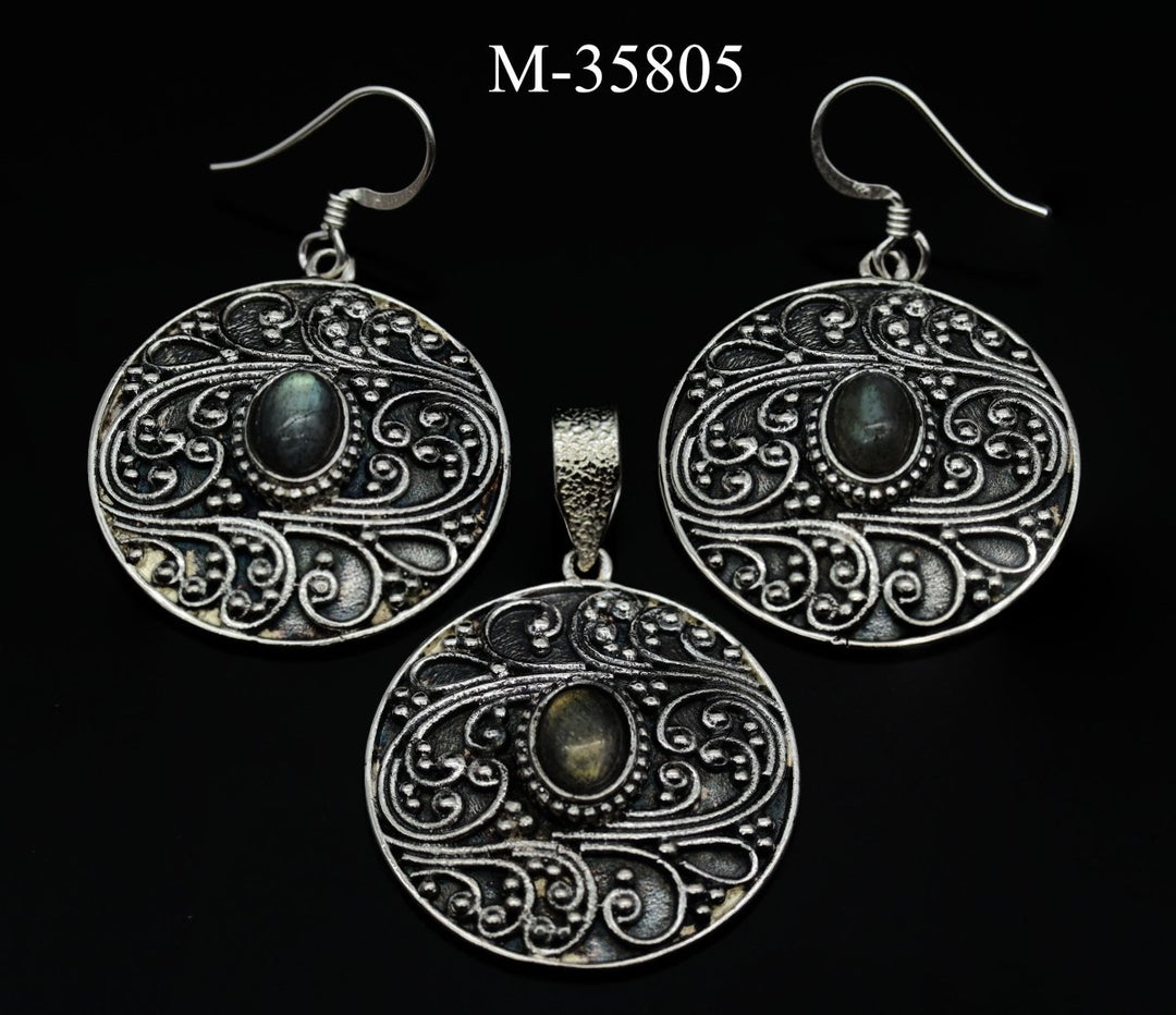 M-35805 - Sterling Silver Labradorite Jewelry / 24.6g