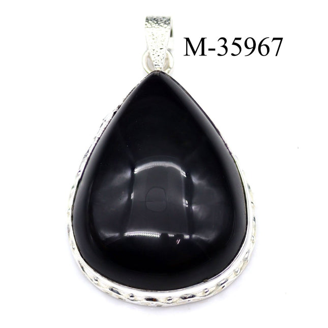 M-35967 - 925 Sterling Silver Rainbow Obsidian Pendants / 22g