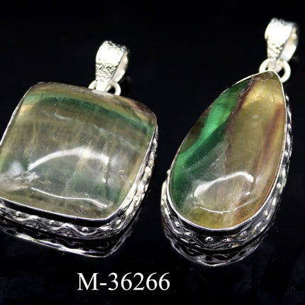 M-36266 - 925 Sterling Silver Rainbow Fluorite Jewelry / 26.7g
