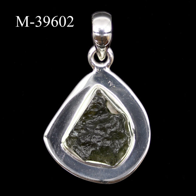 M-39602 - Moldavite 925 Sterling Silver Pendant