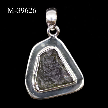 M-39626 - Moldavite 925 Sterling Silver Pendant