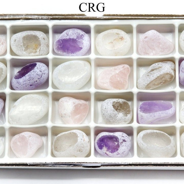 Mixed Ema Egg Boxed Flat (24 Pieces) (1 to 1.5 Inches) Bulk Wholesale Crystals Minerals Gemstones - Crystal River Gems