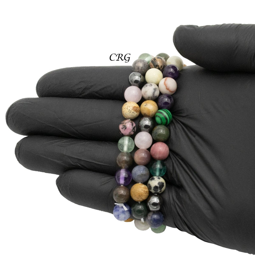 Mixed Stone Tumbled Bracelet (1 Piece) Size 8 mm Bead Stretch Jewelry