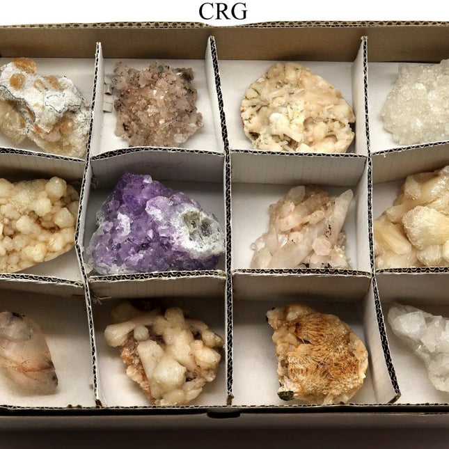 Mixed Zeolite Specimens / 2.5-4" AVG - 12 PIECE FLAT - Crystal River Gems