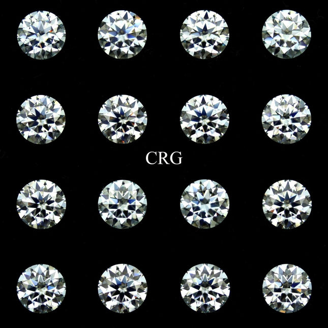 Moissanite Diamond (1 Piece) Size 6.3 to 6.5 mm Clear Faceted Crystal - Crystal River Gems