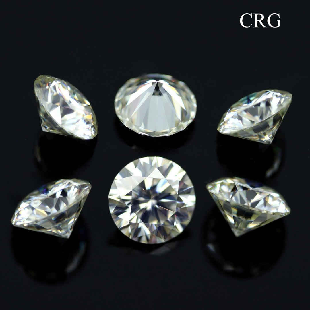 Moissanite Diamond (1 Piece) Size mm Clear Faceted Crystals