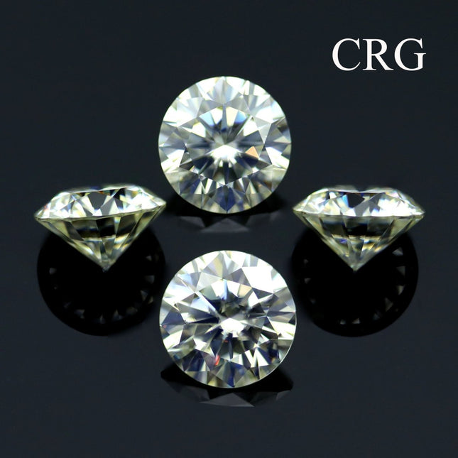 Moissanite Diamond (1 Piece) Size 8 mm Clear Faceted Crystals - Crystal River Gems