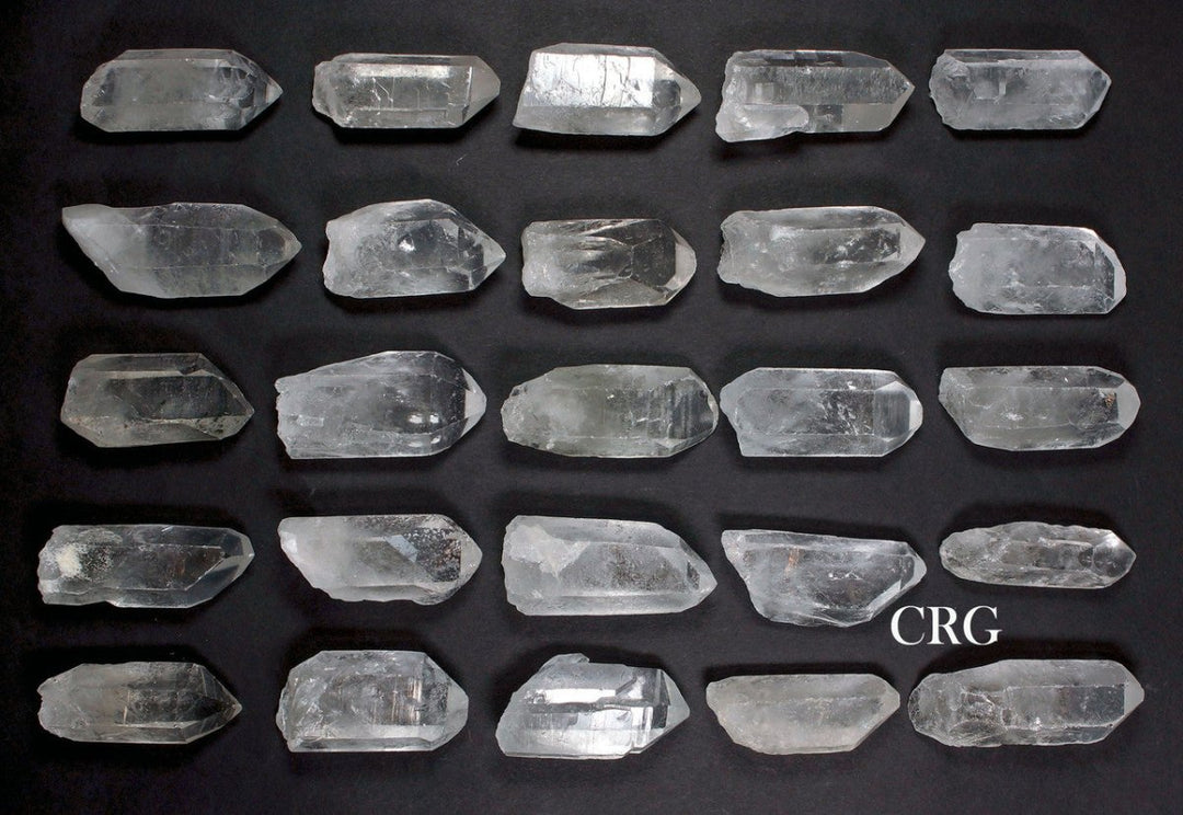 Natural Quartz Crystal Sheet (25 Pieces) Size 0.75 to 1.5 Inches Faceted Quartz