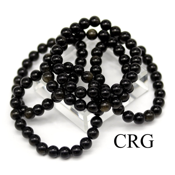 Obsidian Golden Sheen Stretch Bracelet (1 Piece) Size 8 mm Stretch Bead Bracelet