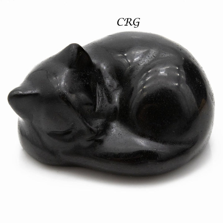 Obsidian Sleeping Cat Set of 4Crystal River Gems