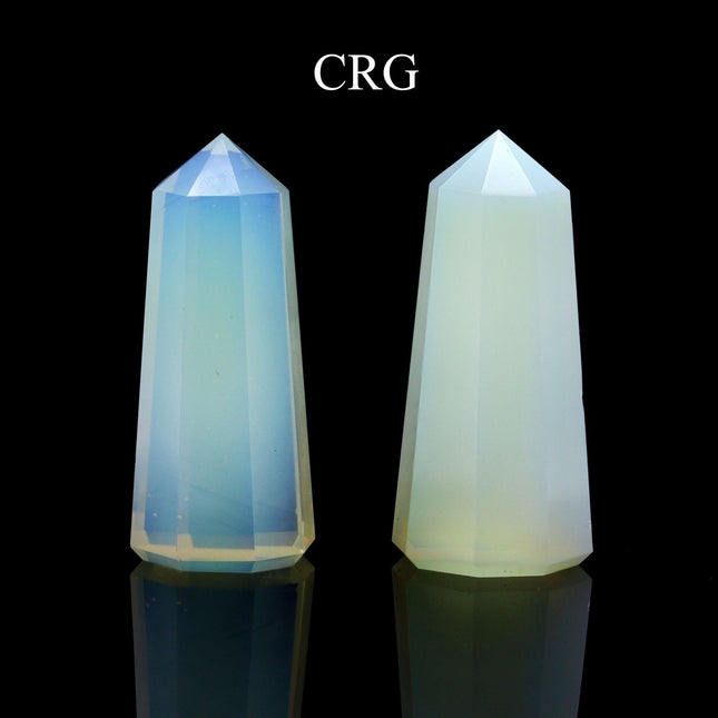 Opalite Point (2.5 Inches) (1 Pc) 8-Sided Faceted Polished Gemstone Tower - Crystal River Gems