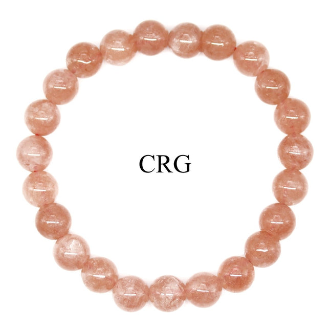 Pink Aventurine Tumbled Bracelet (1 Piece) Size 8 mm Crystal Bead Stretch Jewelry - Crystal River Gems