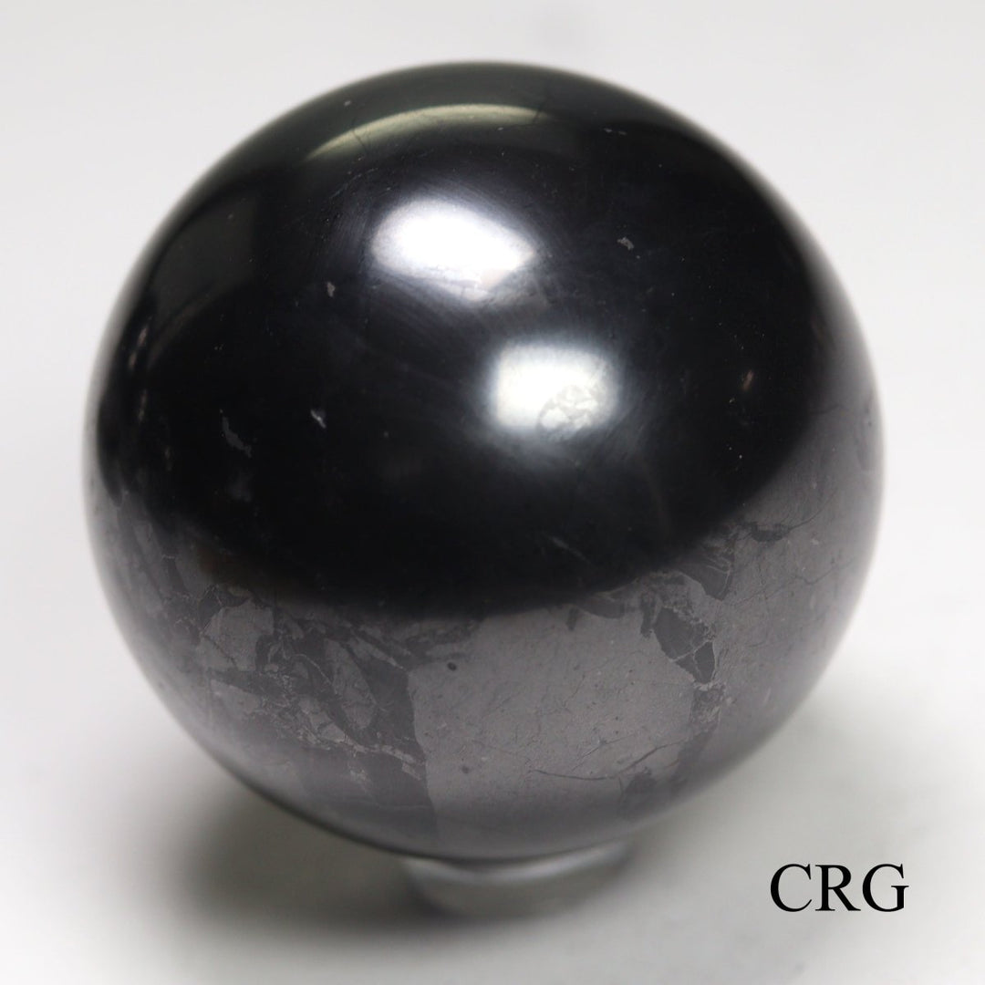 Polished Russian Shungite Sphere - 5 cm - QTY 1Crystal River Gems